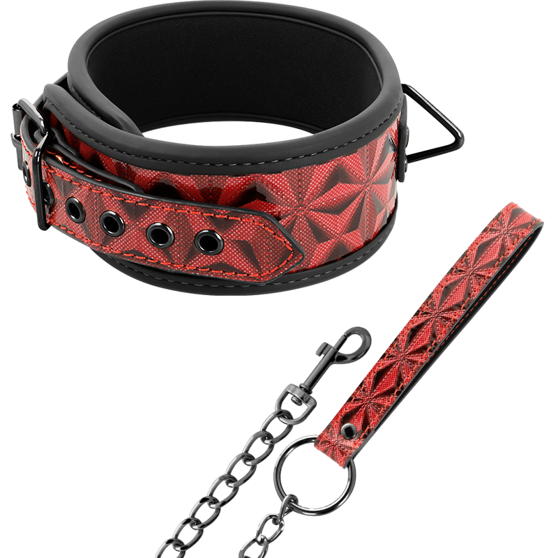 Begme Red Edition - Collar Premium de Cuero Vegano con Forro de Neopreno