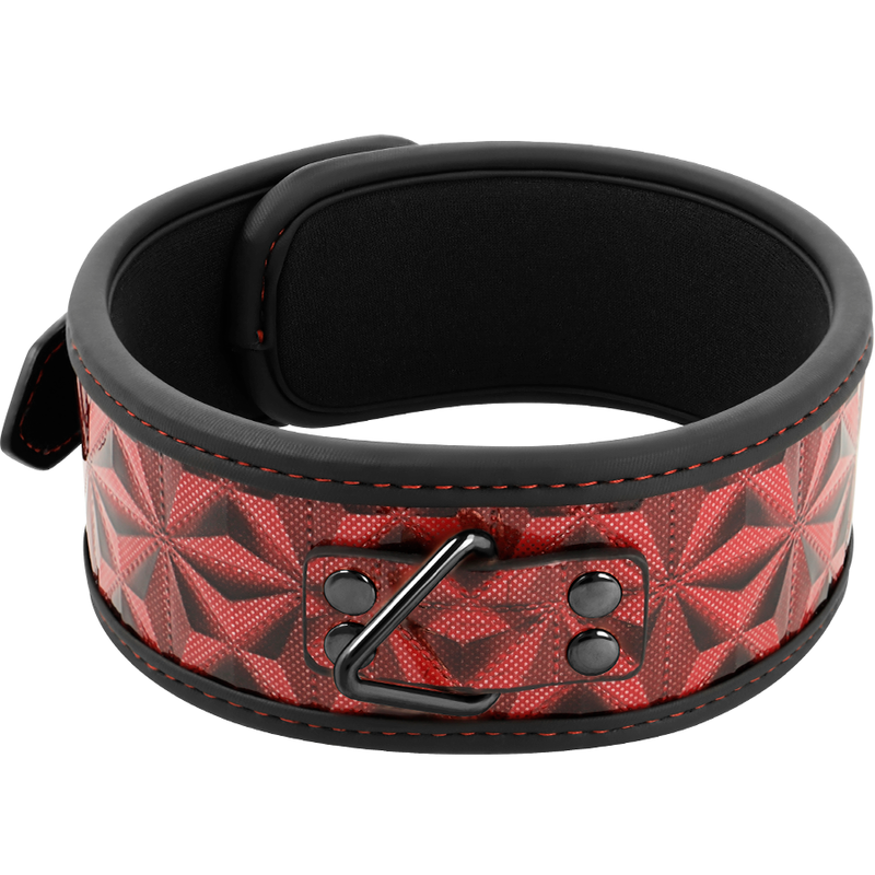 Begme Red Edition - Collar Premium de Cuero Vegano con Forro de Neopreno
