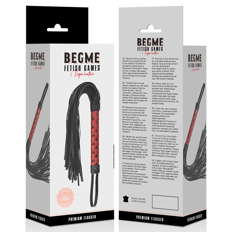 BEGME Red Edition Flogger Cuero Vegano