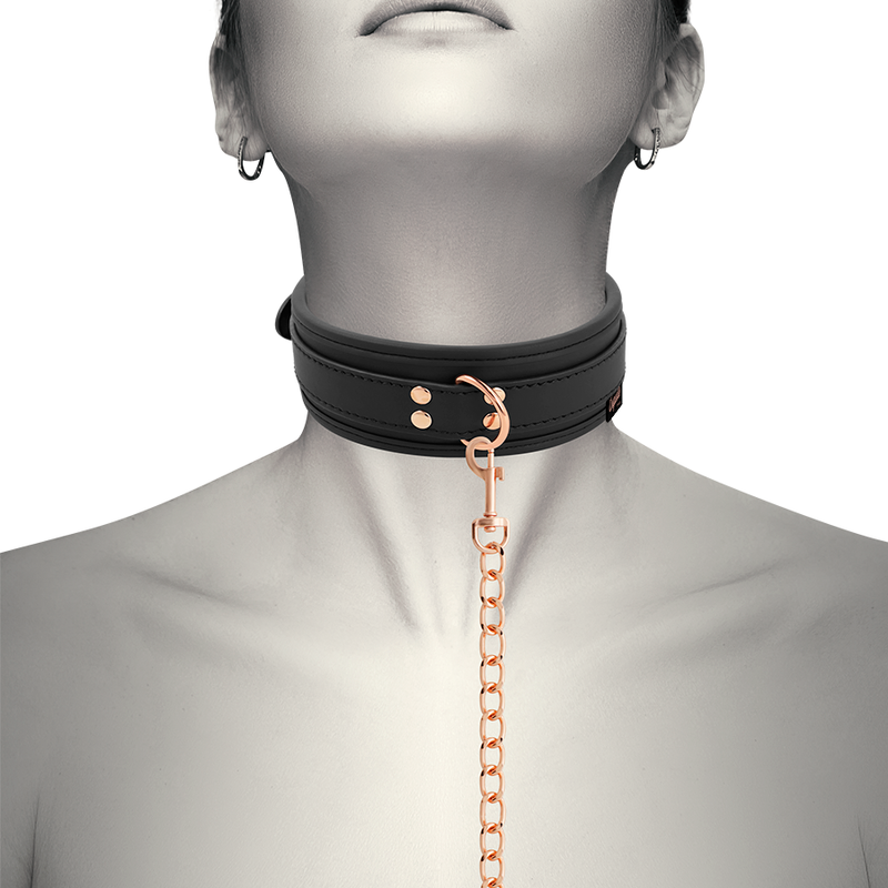 Coquette Chic Desire - Collar de Cuero Vegano con Forro de Neopreno