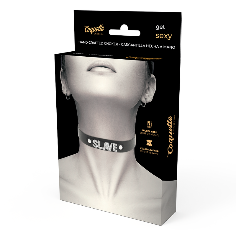 Coquette Chic Desire Slave Vegan Leather Choker - Collar Sexy
