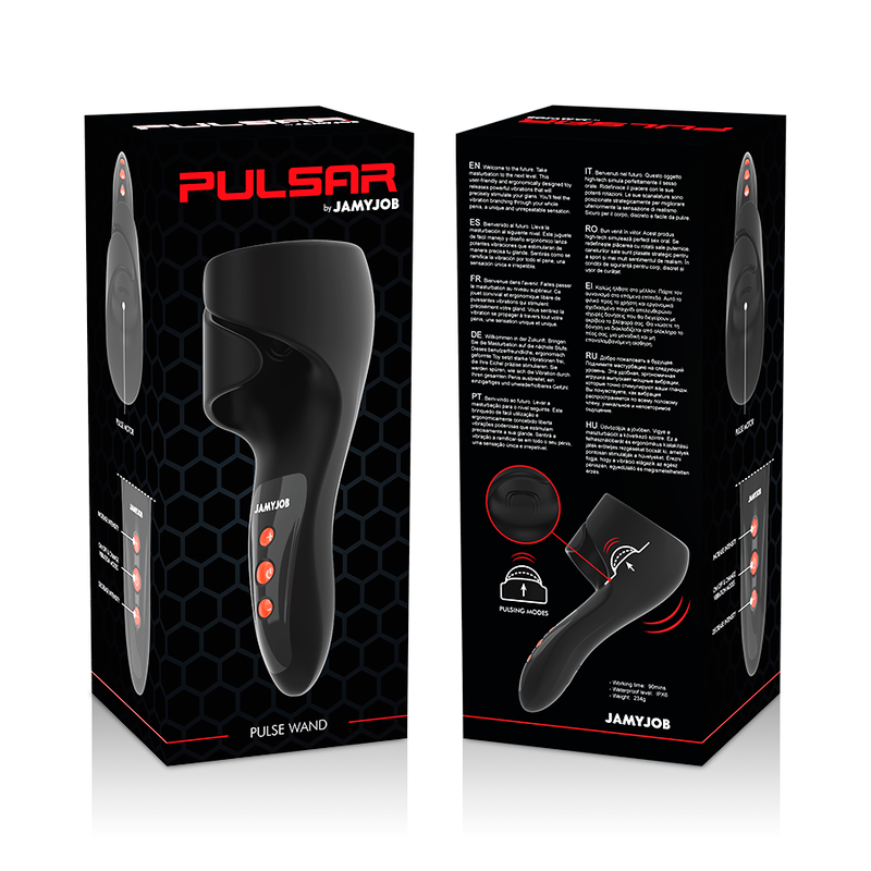 JAMYJOB PULSAR - Masturbador con 30 Modos de Vibración y Estimulador de Glande