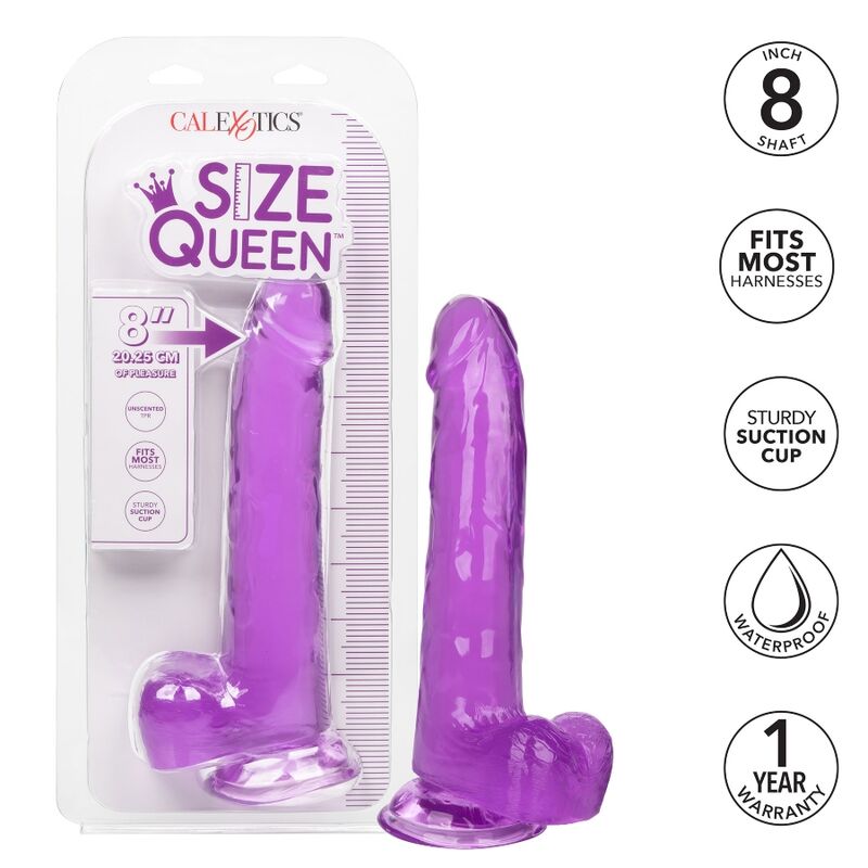CalExotics Size Queen Dildo Purple 20.3 cm