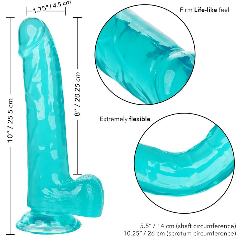 CalExotics Size Queen Dildo Azul 20,3 cm