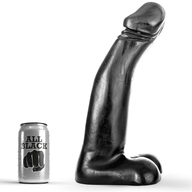 All Black Realistic Black Fisting Dildo 29 cm