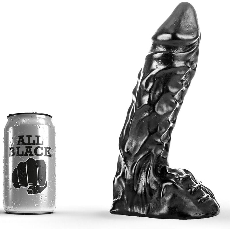 All Black Dildo 23 cm - Juguete Íntimo de Diseño Clásico