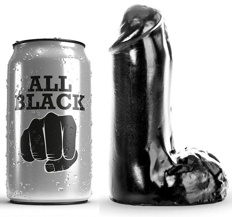 All Black Dildo Realista 13 cm
