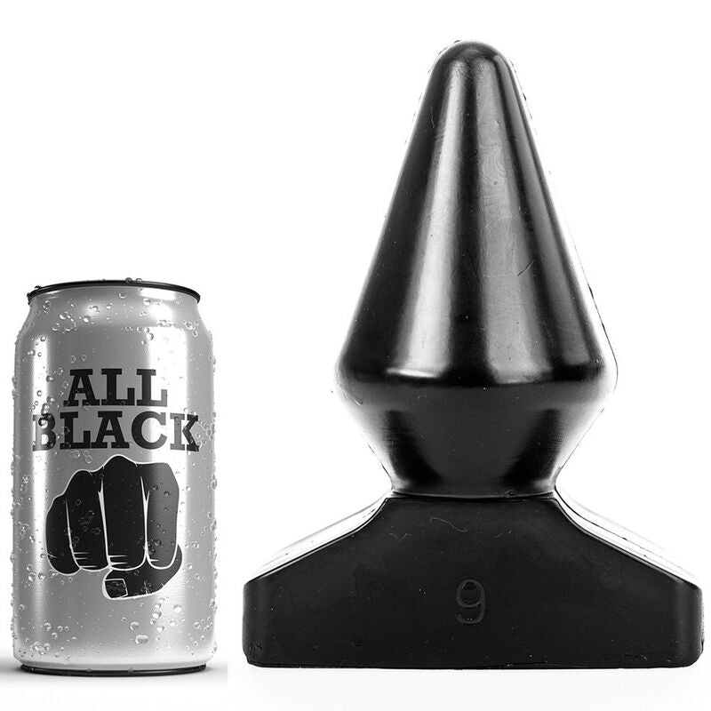 All Black Anal Plug 18,5 cm - Buttplug de Cono Hipoalergénico