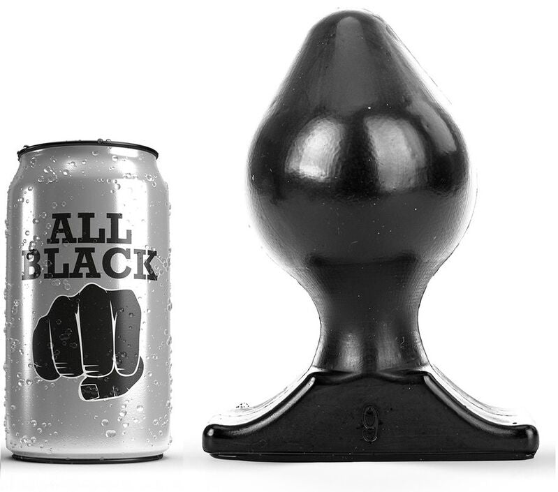 All Black Plug Anal 16,5 cm - Vinilo Seguro para Entrenamiento