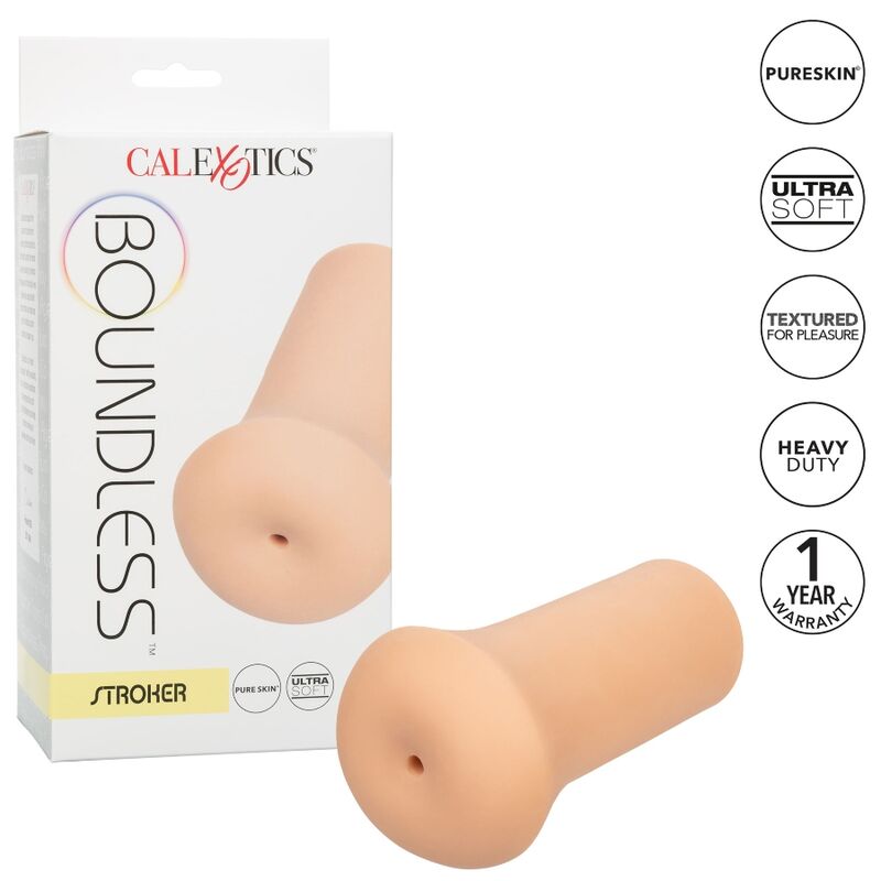 CalExotics Boundless Stroker - Masturbador de TPE con Cámara Multi-texturizada