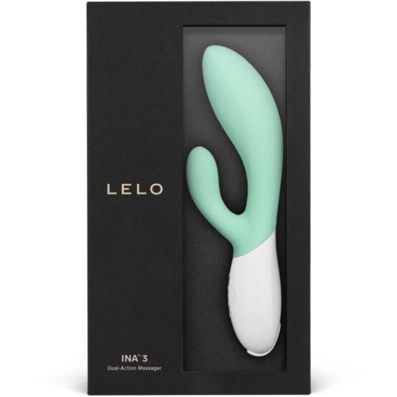 LELO INA 3 Green Rabbit Vibrator - Lujo Seaweed