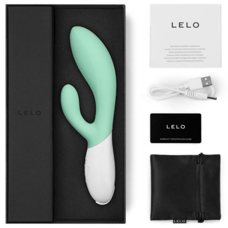 LELO INA 3 Green Rabbit Vibrator - Lujo Seaweed