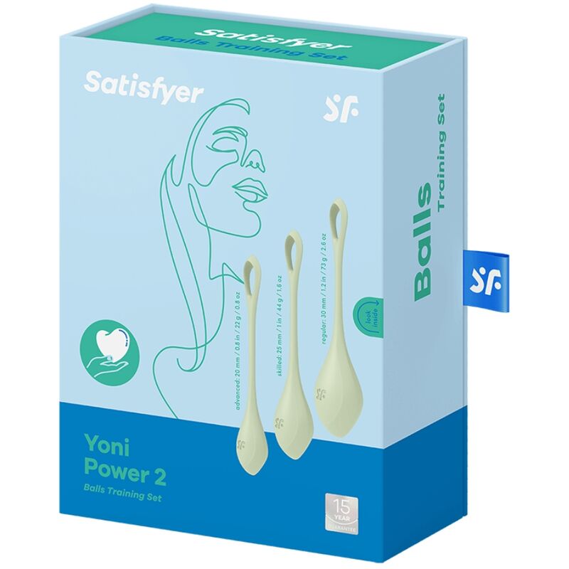 Satisfyer Yoni Power 2 Training Set Green - Bolas Chinas de Silicona Médica