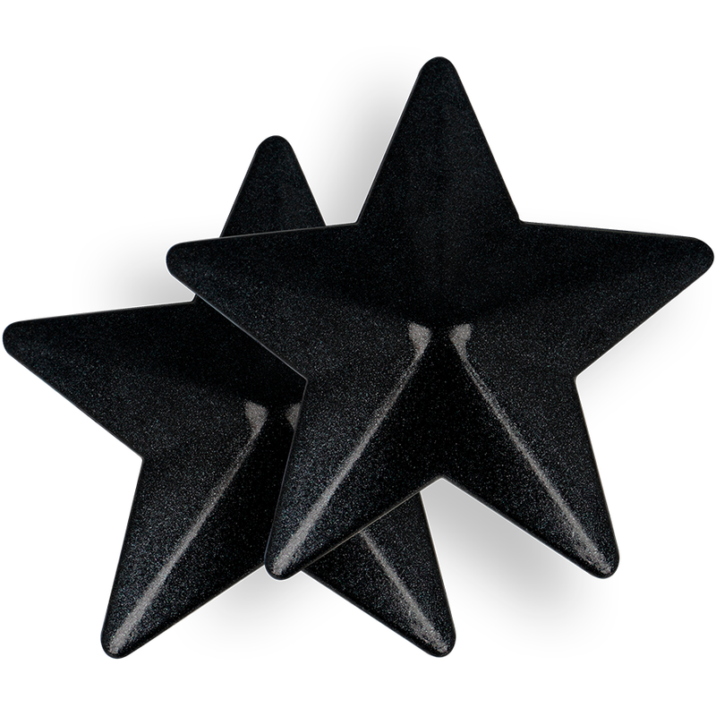 Coquette Chic Desire Nipple Covers Black Stars - Adhesivos Reutilizables