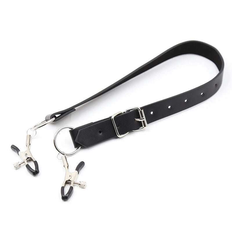 Ohmama Fetish Clitoris Clamps with Leg Straps - Juego de Abrazaderas Ajustables