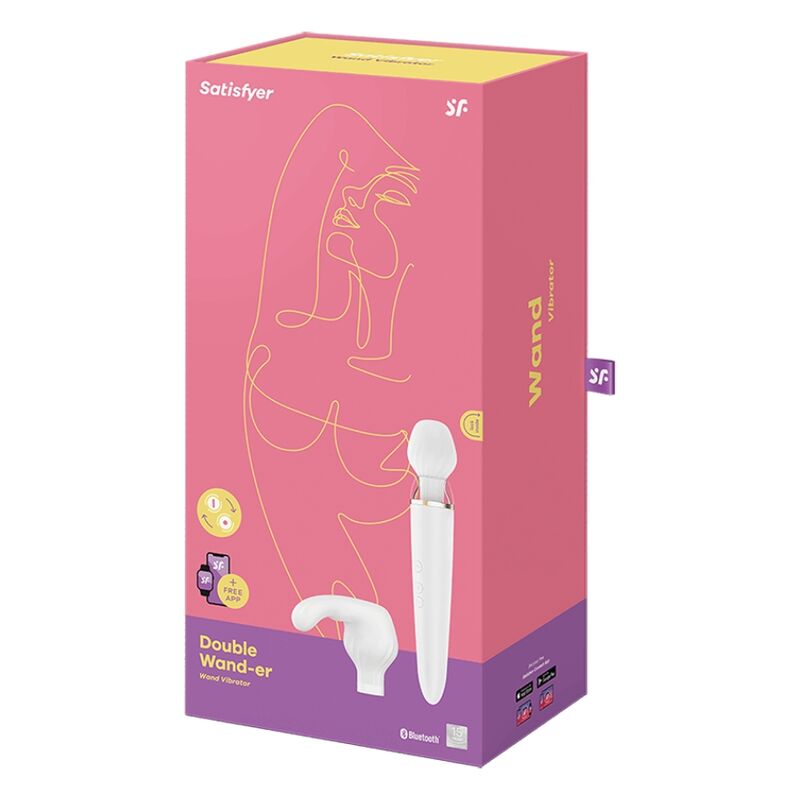 Satisfyer Double Wander App White - Masajeador Corporal Inalámbrico