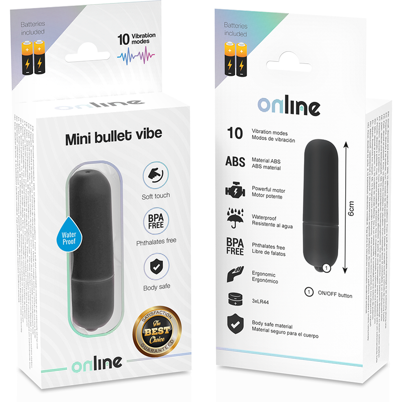 Mini Bullet Vibe Black - Estimulador Compacto