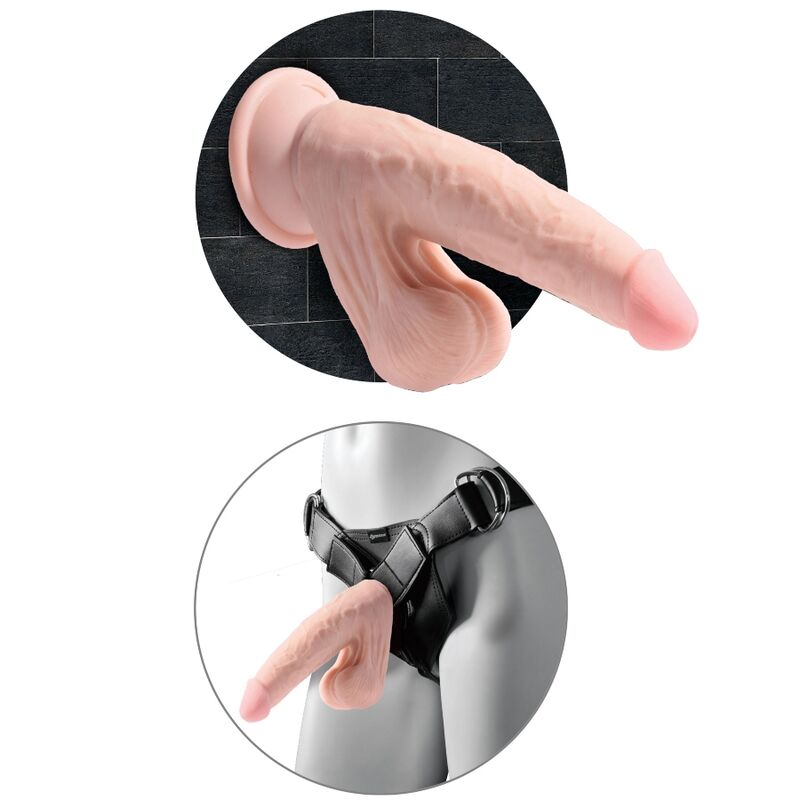 King Cock Plus 3D Dildo Swinging Balls 24.5 cm