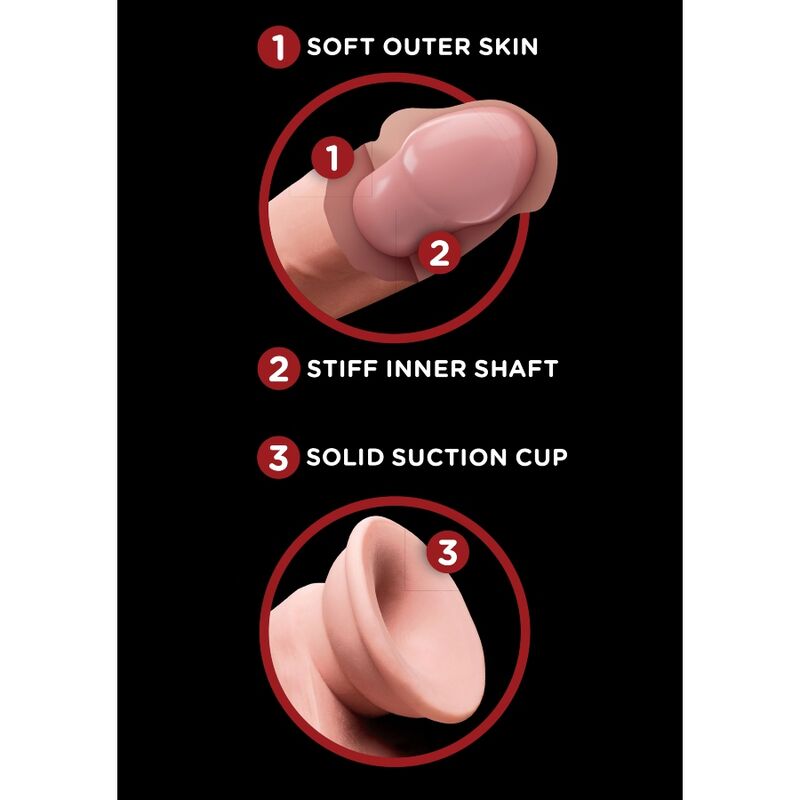 King Cock Plus 3D Dildo con Bolas Oscilantes 12.7 cm