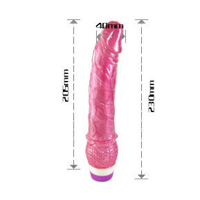 Vibrador Realista Rojo BAILE 23 cm