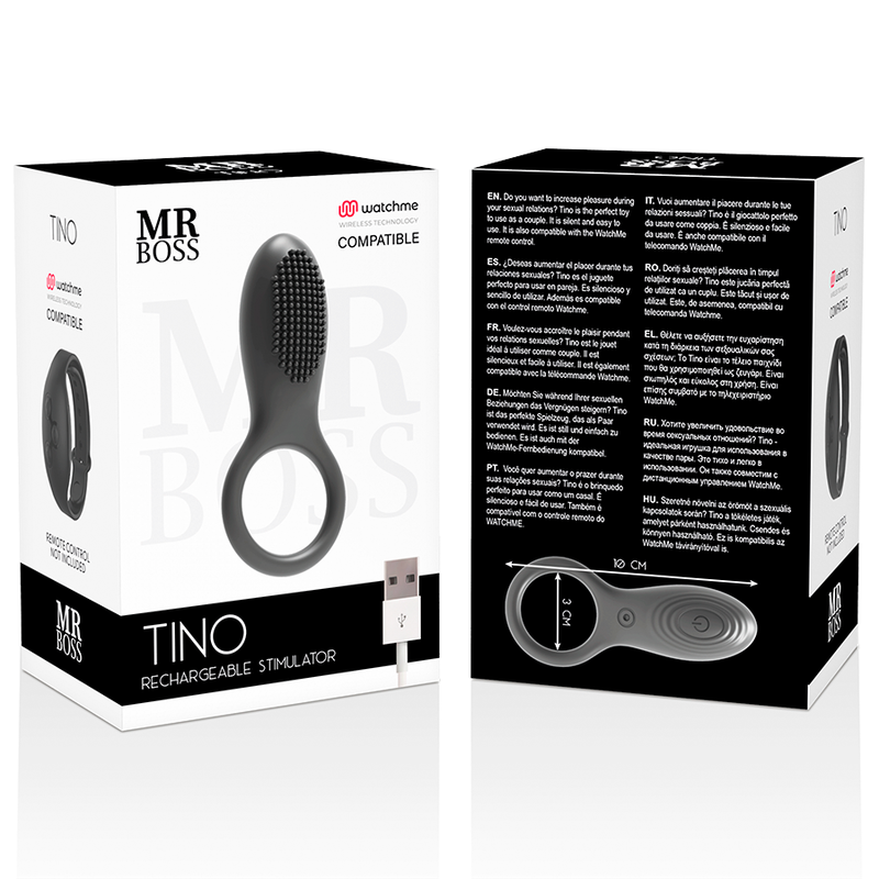 Mr. Boss Tino Stimulating Ring con Control Remoto WatchMe