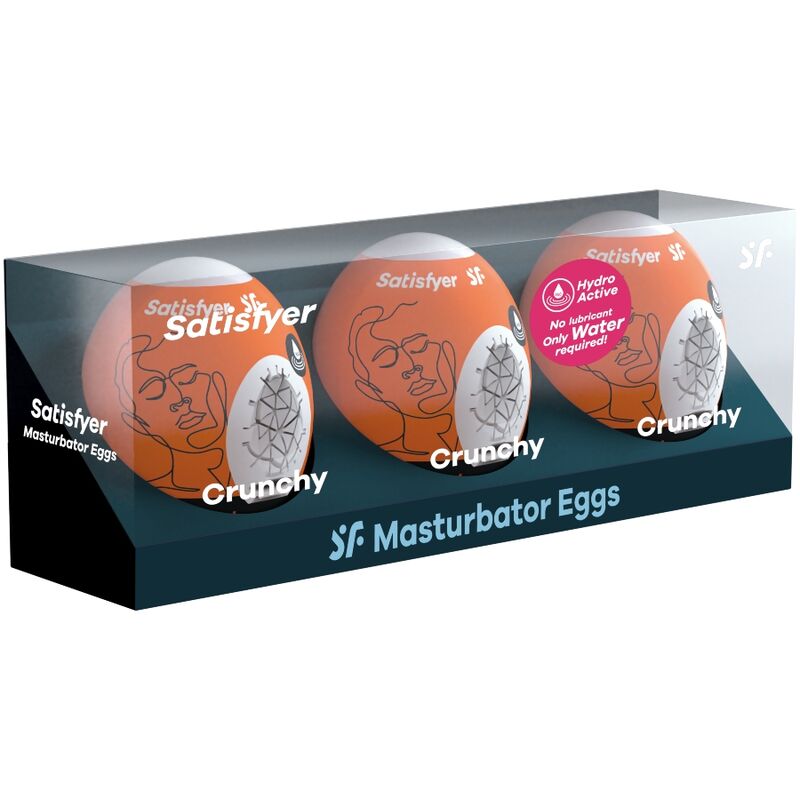 Satisfyer 3 Masturbator Eggs - Set Naughty, Savage & Crunchy