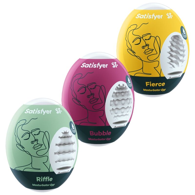 Satisfyer Eggs - Set de 3 Masturbadores