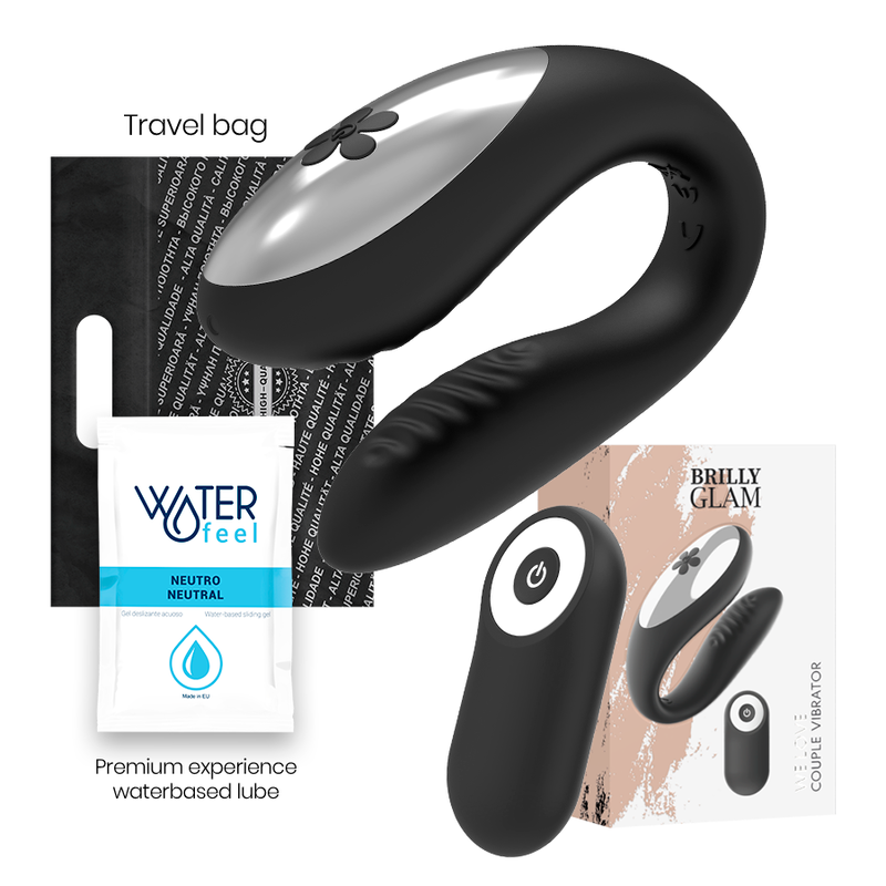 Brilly Glam We Love For Partners - Vibrador de Control Remoto Negro