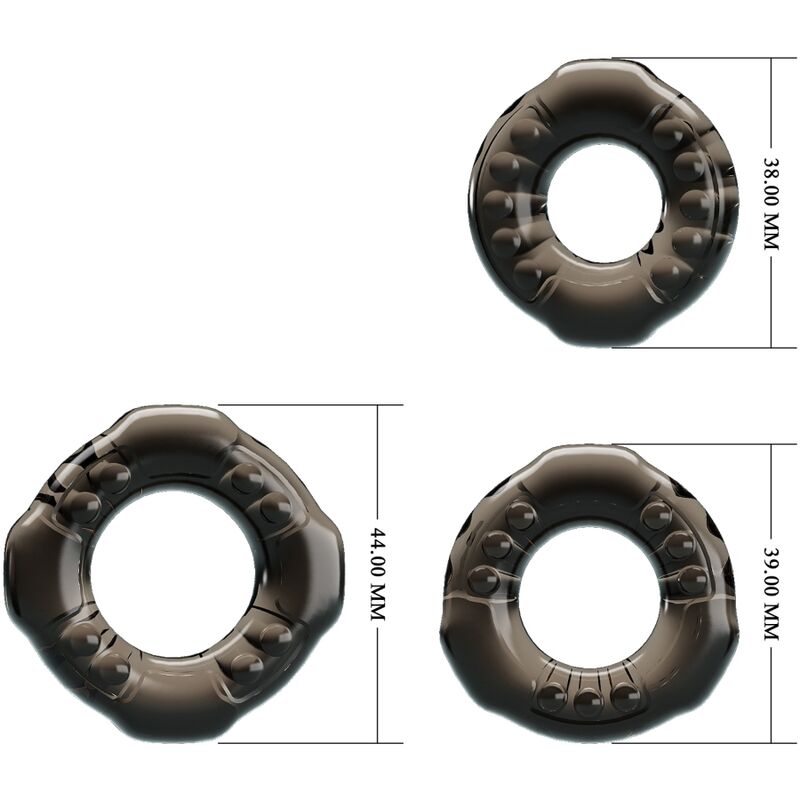BAILE Cock Rings Yvonne Set 3 - Anillos Penianos