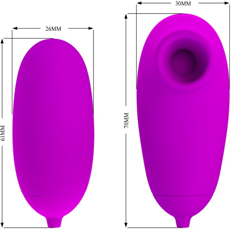 Pretty Love Vibrating Bullet with Suction Cup - Remote Control