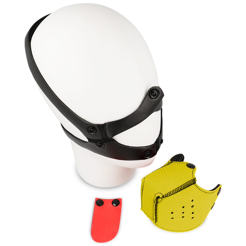 Ohmama Fetish Bozal Perro Amarillo - Máscara Ajustable