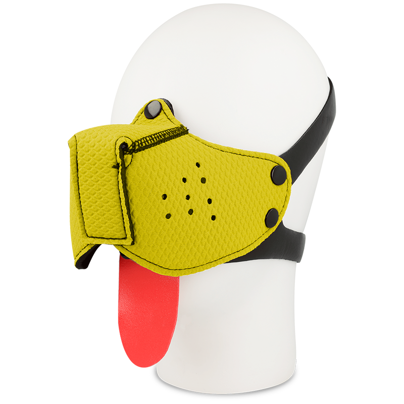 Ohmama Fetish Bozal Perro Amarillo - Máscara Ajustable