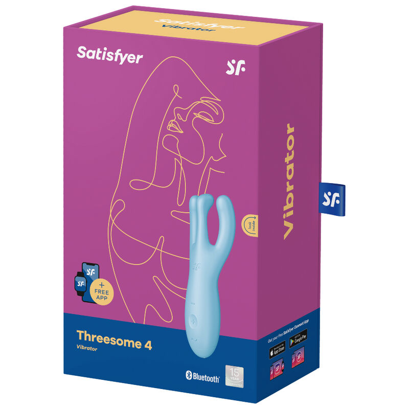 Satisfyer Threesome 4 Vibrator App Blue - Estimulador Conectado