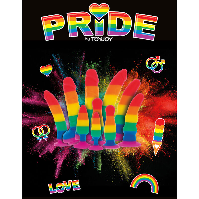 Pride Twink Plug 8.5 cm - Plug Anal Arcoíris en Silicona