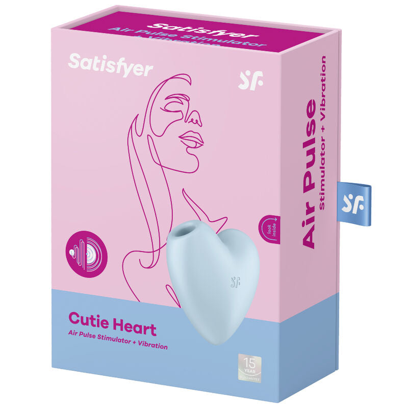 Satisfyer Cutie Heart - Vibrador con Ondas de Presión Impermeable IPX7