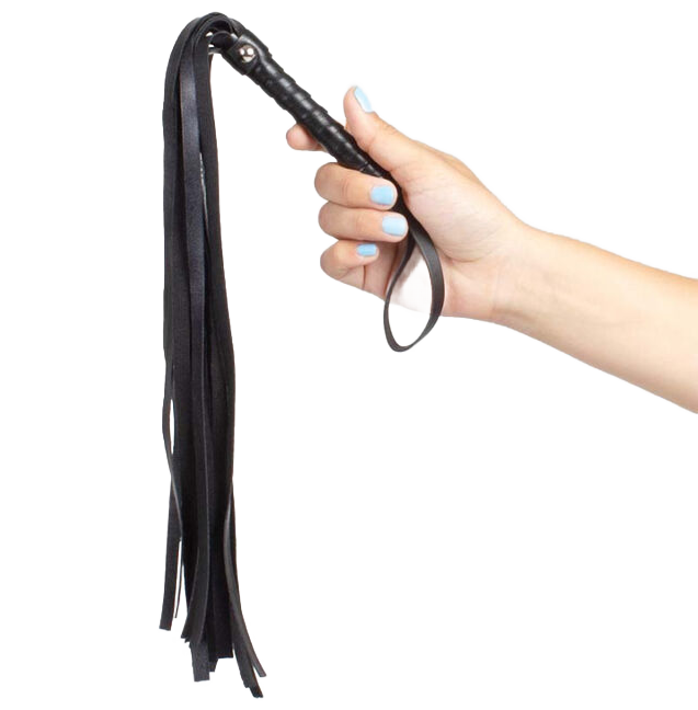 Secretplay Black Bondage Whip - Martinet BDSM en Similicuir