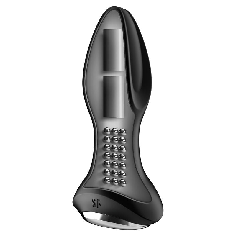 Satisfyer Rotator Plug 2+ Vibrating Plug App Black