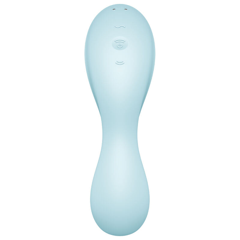 Satisfyer Curvy Trinity 5 - Estimulador de Aire Pulsante y Vibrador Inteligente Azul
