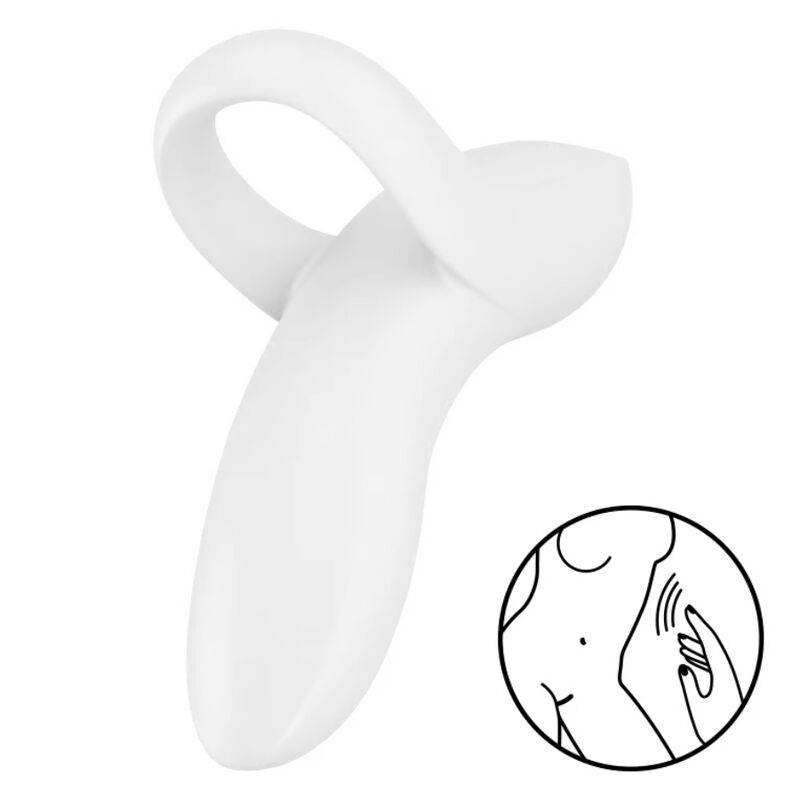 Satisfyer Bold Lover Finger Vibrator Blanco