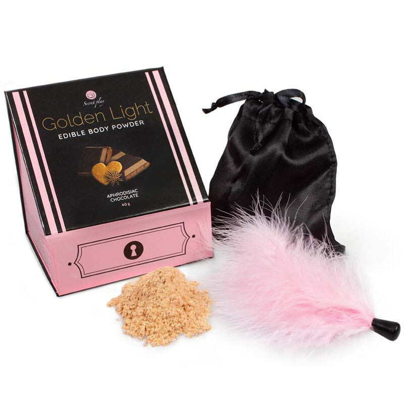 Kit Polvos Comestibles y Plumero Sabor Chocolate, Canela y Jengibre