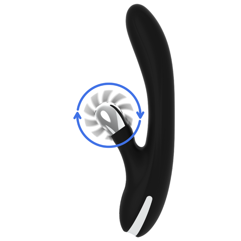 Black&Silver Bunny Johnny - Vibrador Rotativo
