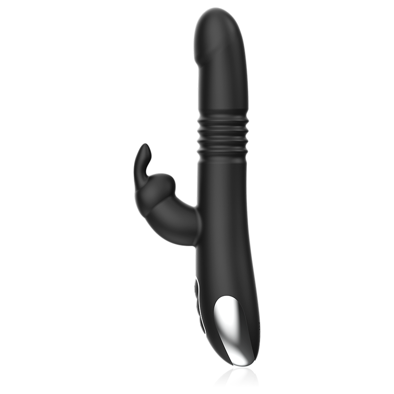 Black&Silver Kenji Up & Down Rabbit Vibrator con Control Remoto WatchMe