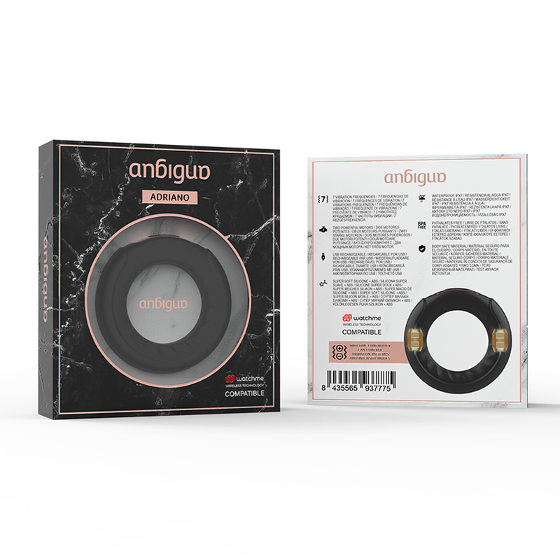 Anillo Vibrador Adriano con Control Remoto WatchMe