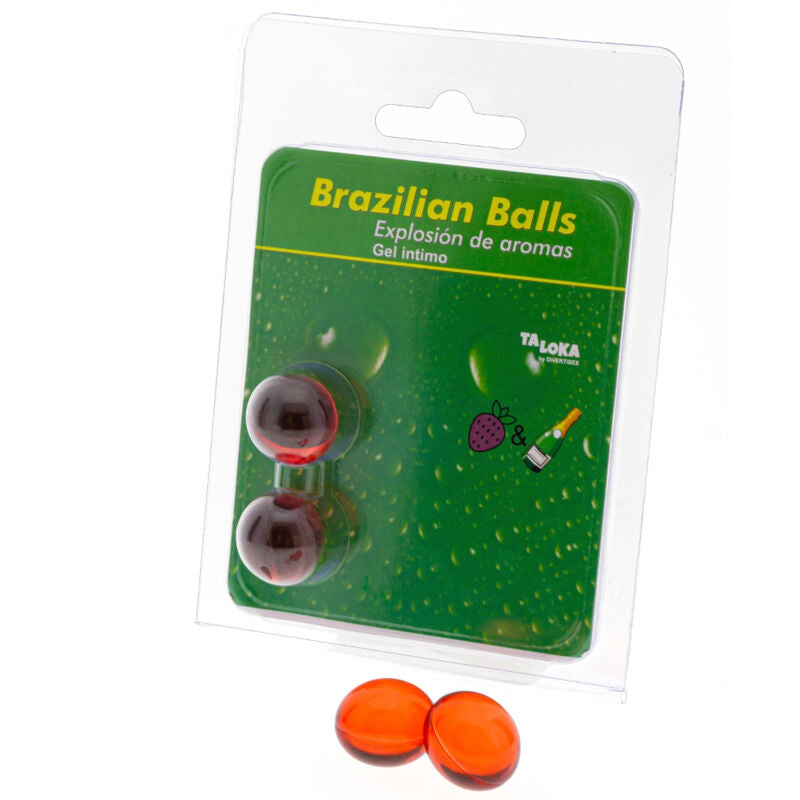 Taloka - 2 Bolas Brasileñas Sabor Fresas y Champagne