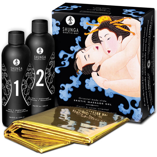 Shunga Oriental Body to Body Erotic Massage Gel con Frutas Exóticas