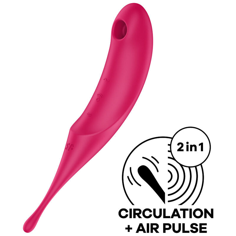 Satisfyer Twirling Pro - Estimulador Air Pulse Híbrido Rojo
