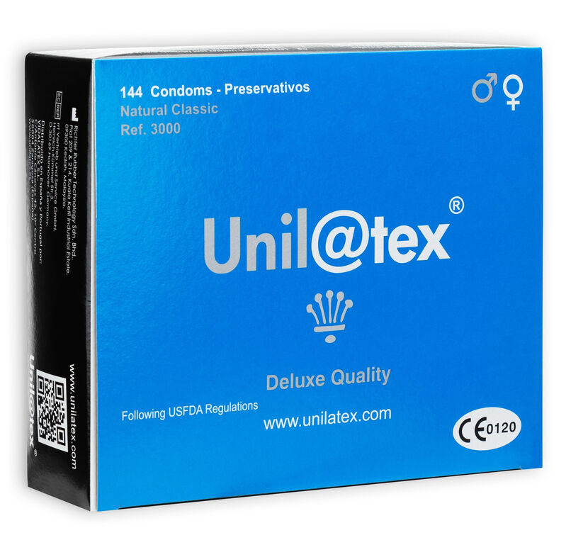 Unilatex Natural Preservatives 144 Unidades - Preservativos Lisos Lubricados
