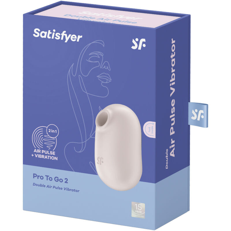 Satisfyer Pro To Go 2 - Estimulador de Ondas de Presión Doble con Vibración