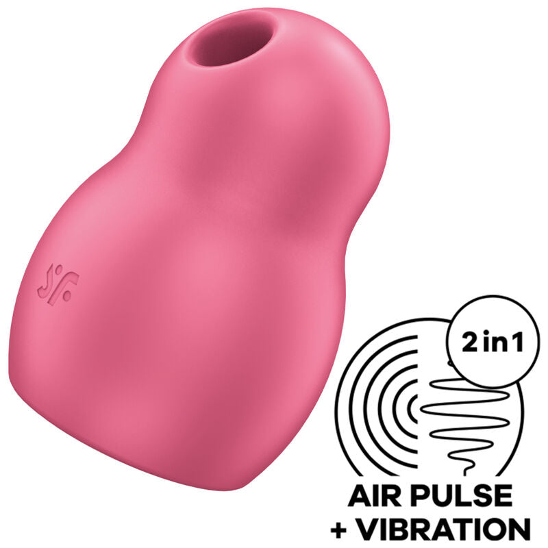 Satisfyer Pro To Go 1 - Estimulador de Aire Pulsado y Vibrador Rojo
