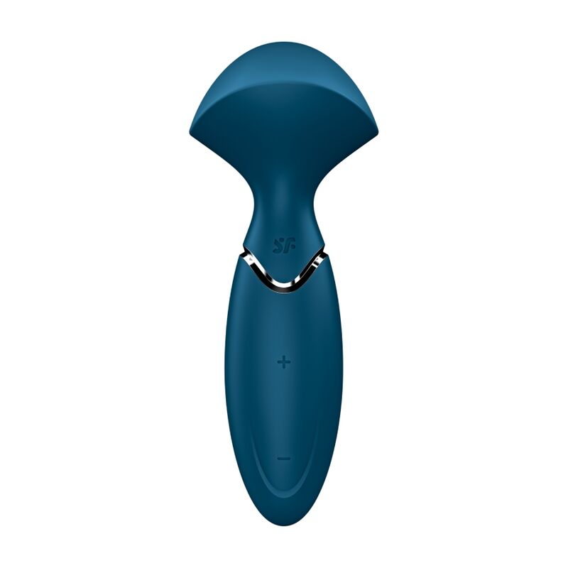 Satisfyer Mini Wand-er Blue - Vibrador Compacto Recargable con 12 Modos